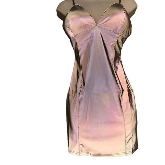 Reflective Mini Dress - Picture 2 of 6